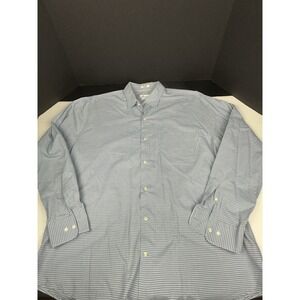 Peter Millar Shirt Mens‎ XL Blue Stripes Cotton/Silk Blend Seaside Collection